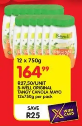 Shoprite B-well original tangy canola mayo offer