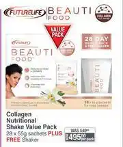 Dis-Chem Futurelife Beauti Food Collagen Nutritional Shake Value Pack 28 x 55g Sachets-Per Pack offer