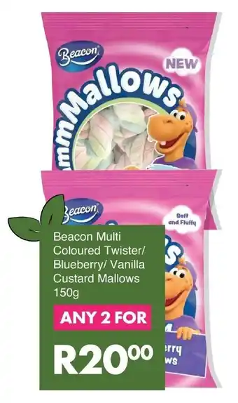 Save Beacon Multi Coloured Twister/ Blueberry/ Vanilla Custard Mallows offer