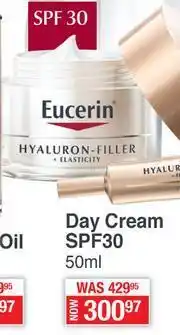 Dis-Chem Eucerin Hyaluron Filler Elasticity Day Cream SPF30-50ml offer