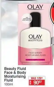 Dis-Chem Olay Beauty Fluid Face & Body Moisturising Fluid-100ml offer