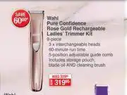 Dis-Chem Wahl Pure Confidence Rose Gold Rechargeable Ladies Trimmer Kit 9 Piece offer