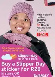 Dis-Chem Heat Holders Ladies Thermal Gloves Or Beanie-Each offer