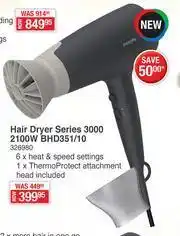 Dis-Chem Philips Hair Dryer Series 3000 2100W BHD351/10 offer