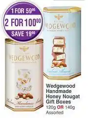 Dis-Chem Wedgewood Handmade Honey Nougat Gift Boxes Assorted-120g Or 140g offer