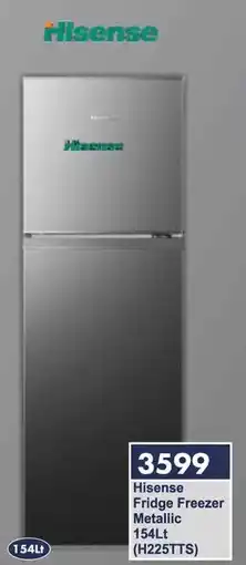 President Hyper Hisense Fridge Freezer Metallic (H225TTS) offer