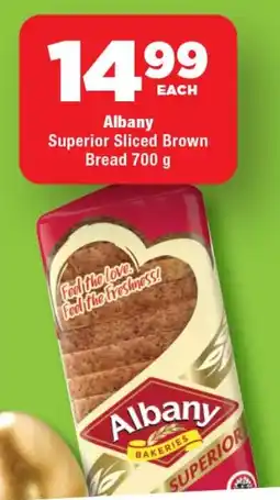 OK Foods Albany Superior Sliced Brown Bread offer