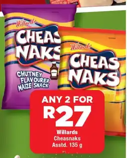 OK Foods Willards Cheasnaks Asstd. offer