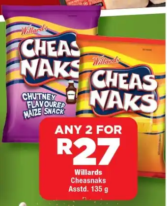 OK Foods Willards Cheasnaks Asstd. offer