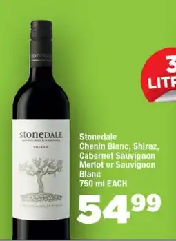 OK Foods Stonedale Chenin Blanc, Shiraz, Cabernet Sauvignon Merlot or Sauvignon Blanc offer