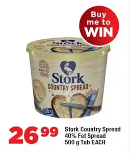 OK Foods Stork Country Spread 40% Fat Spread Tub offer