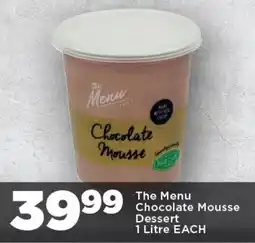 OK Foods The Menu Chocolate Mousse Dessert offer