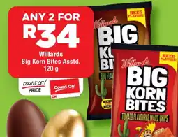 OK Foods Willards Big Korn Bites Asstd. offer