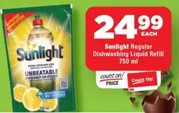 OK Foods Sunlight Regular Dishwashing Liquid Refill offer