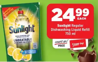 OK Foods Sunlight Regular Dishwashing Liquid Refill offer