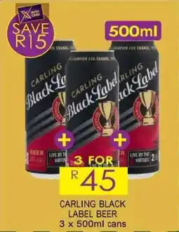 Shoprite Liquor Carling black label beer cans offer