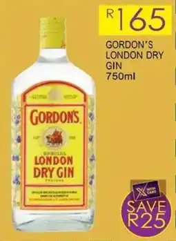 Shoprite Liquor Gordon's london dry gin offer