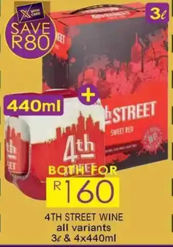 Shoprite Liquor 4th street wine all variants offer