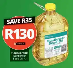 Checkers Hyper Housebrand Sunflower Seed Oil offer