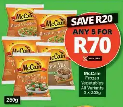 Checkers Hyper McCain Frozen Vegetables All Variants offer