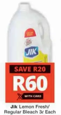 Checkers Hyper Jik Lemon Fresh/ Regular Bleach offer