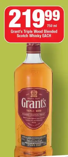 OK Liquor Grant's Triple Wood Blended Scotch Whisky offer