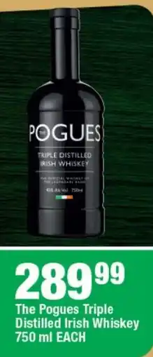 OK Liquor The Pogues Triple Distilled Irish Whiskey offer