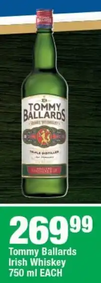 OK Liquor Tommy Ballards Irish Whiskey offer