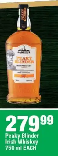 OK Liquor Peaky Blinder Irish Whiskey offer