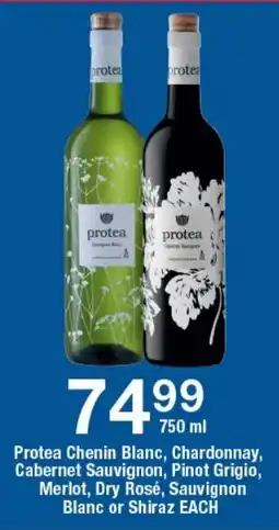 OK Liquor Protea Chenin Blanc, Chardonnay, Cabernet Sauvignon, Pinot Grigio, Merlot, Dry Rosé, Sauvignon Blanc or Shiraz offer