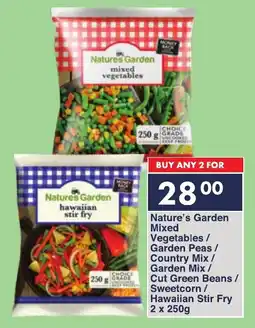 President Hyper Nature's Garden Mixed Vegetables/ Garden Peas/ Country Mix/ Garden Mix/ Cut Green Beans/ Sweetcorn/ Hawaiian Stir Fry offer