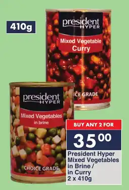 President Hyper President Hyper Mixed Vegetables in Brine/ in Curry offer