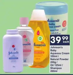 President Hyper Johnson's Baby Aqueous Cream/ Natural Powder/ Oil/ Shampoo offer