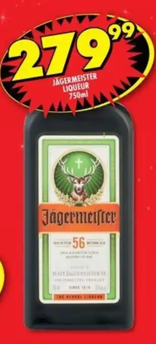 Shoprite Liquor Jägermeister liqueur offer