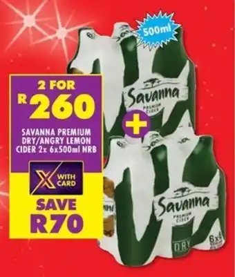 Shoprite Liquor Savanna premium dry/angry lemon cider nrb offer