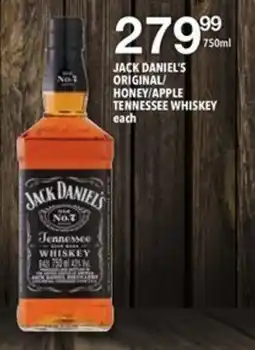 Shoprite Liquor Jack daniel's original/ honey/apple tennessee whiskey offer