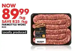 Woolworths Farmstyle wors offer