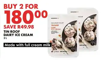 Woolworths Tin roof dairy ice cream offer