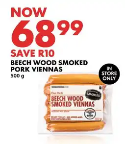 Woolworths Beech wood smoked pork viennas offer