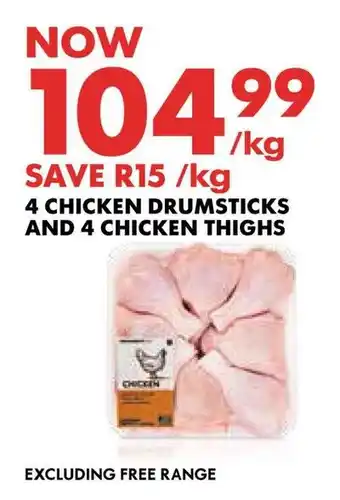 Woolworths Chicken drumsticks and chicken thighs offer