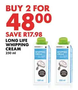 Woolworths Long life whipping cream offer