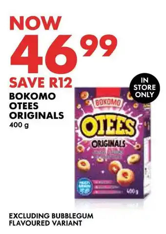 Woolworths Bokomo otees originals offer