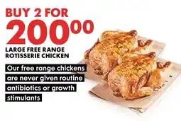 Woolworths Large free range rotisserie chicken offer