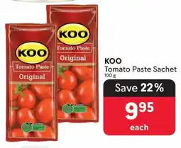 Makro KOO Tomato Paste Sachet offer