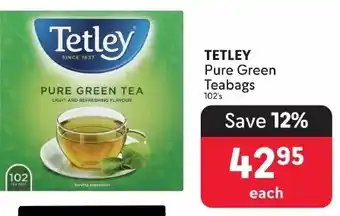 Makro TETLEY Pure Green Teabags offer