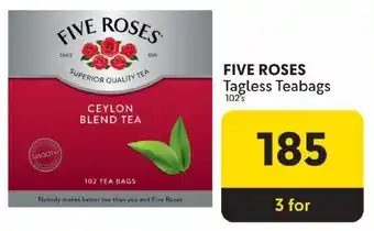 Makro FIVE ROSES Tagless Teabags offer