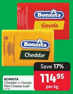 Makro BONNITA Cheddar or Gouda Mini Cheese Loaf offer