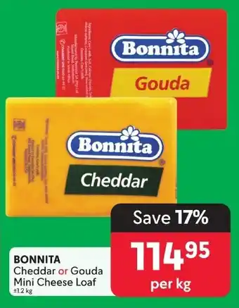 Makro BONNITA Cheddar or Gouda Mini Cheese Loaf offer