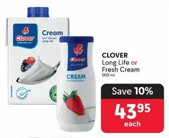 Makro CLOVER Long Life or Fresh Cream offer