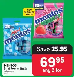 Makro MENTOS Mini Sweet Rolls offer